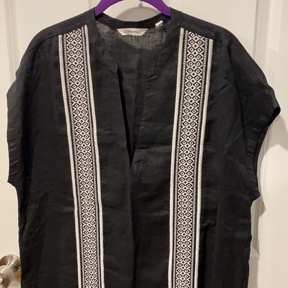 Athleta Oversized Linen Swim Cover Kaftan EUC - Picture 5 of 11